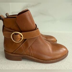 SEE BY CHLOÉ Tan Lyna Ankle Boots EU 37 US 7